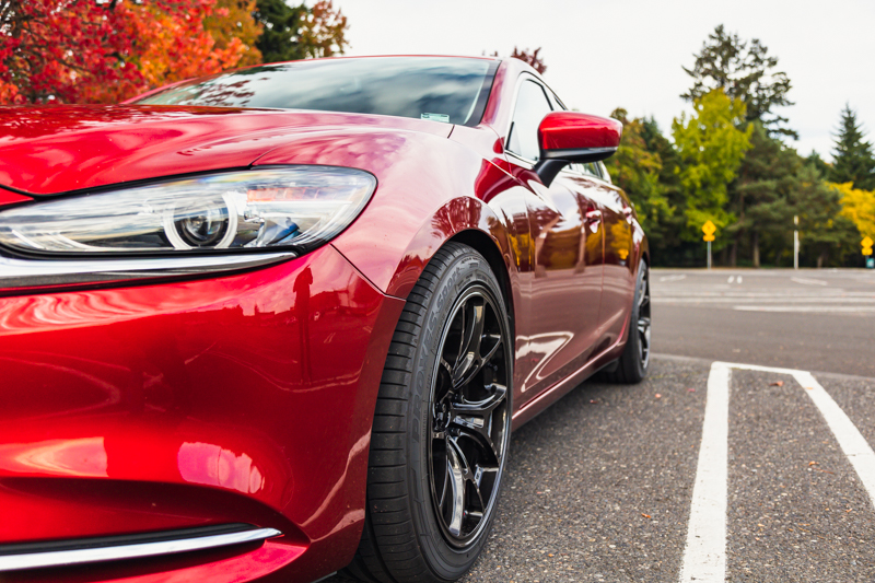 Mazda 6 close up for lowering spring ride height